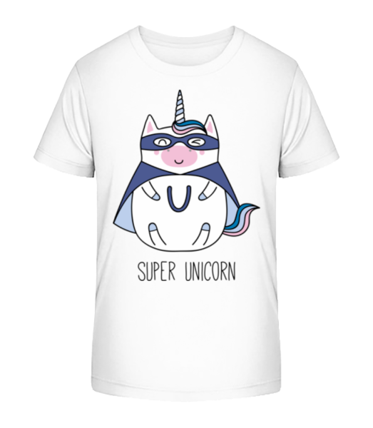 Super Unicorn - Kinder Bio T-Shirt Stanley Stella - Weiß - Vorne