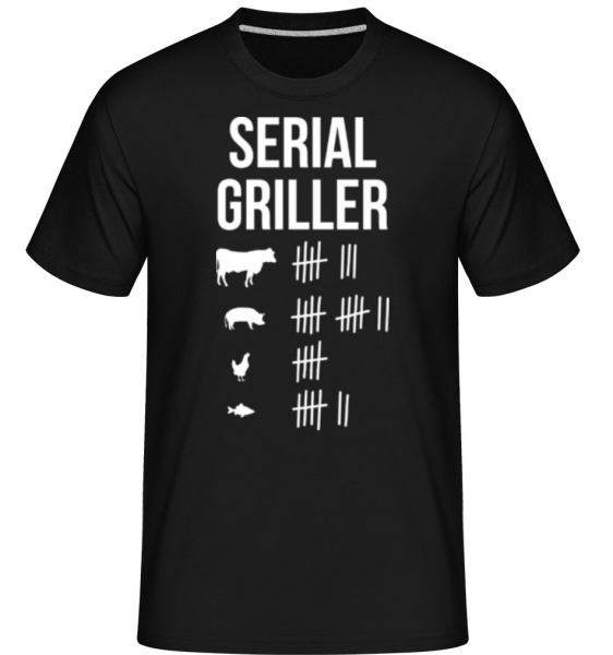 Serial Griller - Shirtinator Männer T-Shirt - Schwarz - Vorne