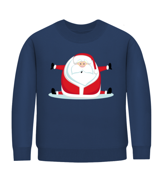 Le Père Noël Se Divise - Sweatshirt Enfant - Bleu marine - Devant