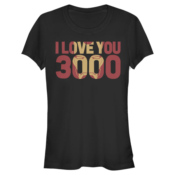 Marvel - Texte Love You 3000 - Femme T-shirt - Noir - Devant