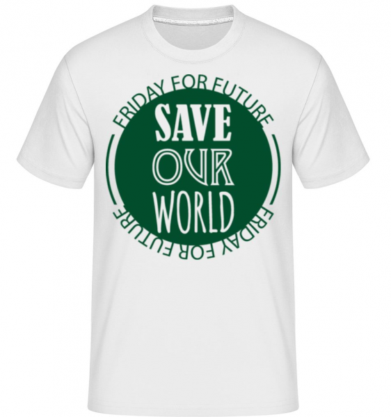 Save Our World -  T-Shirt Shirtinator homme - Blanc - Devant