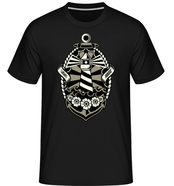 Lighthouse - Shirtinator Männer T-Shirt - Schwarz - Vorne