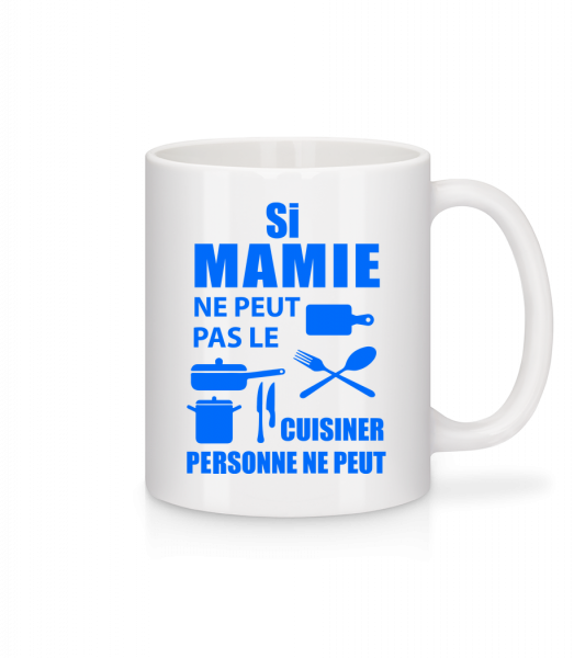 Mamie Sais Tout Cuisiner - Mug en céramique blanc - Blanc - Devant
