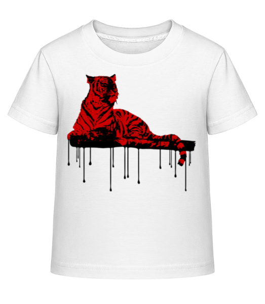 Tigre Rouge - T-shirt shirtinator Enfant - Blanc - Devant