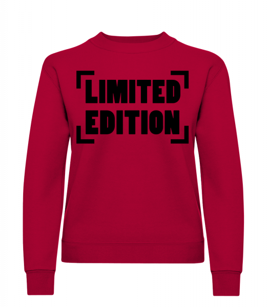 Limited Edition Logo - Sweat-shirt classique avec manches set-in pour femme - Rouge - Devant