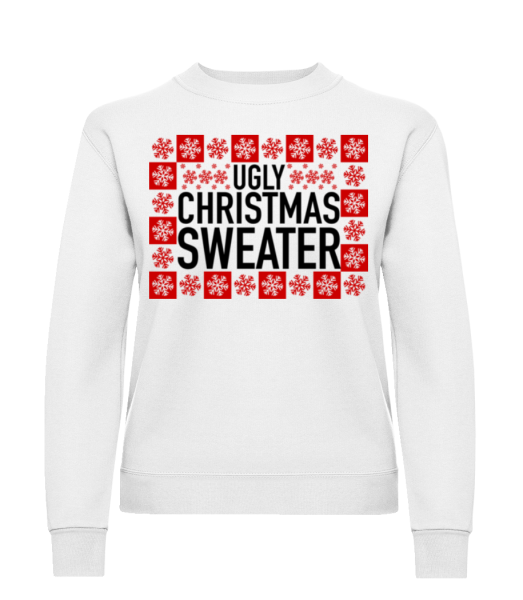 Ugly Christmas Sweater - Sweatshirt Femme - Blanc - Devant