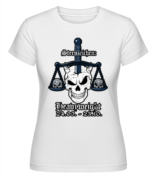 Metal Sternzeichen Heavyweight - Shirtinator Frauen T-Shirt - Weiß - Vorn