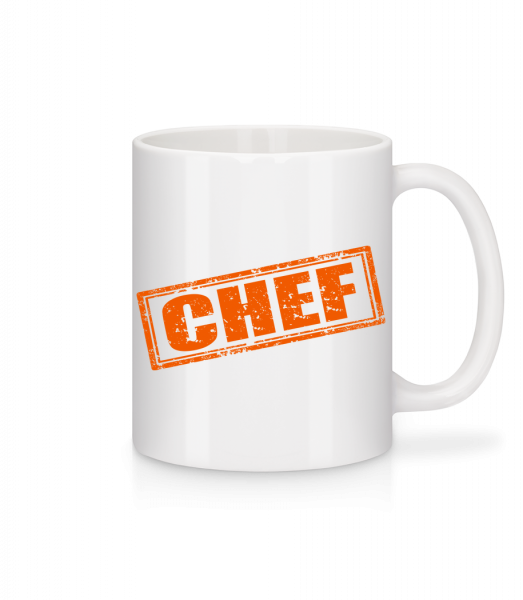 Chef Sign - Mug en céramique blanc - Blanc - Devant