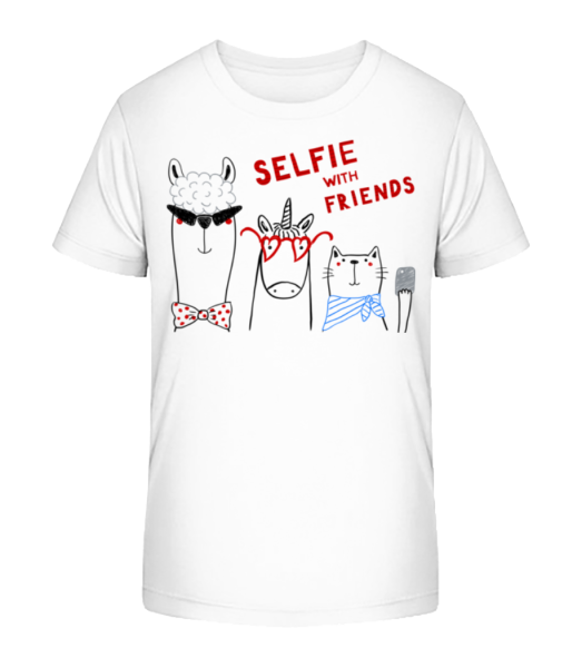 Selfie With Friends - Kinder Bio T-Shirt Stanley Stella - Weiß - Vorne