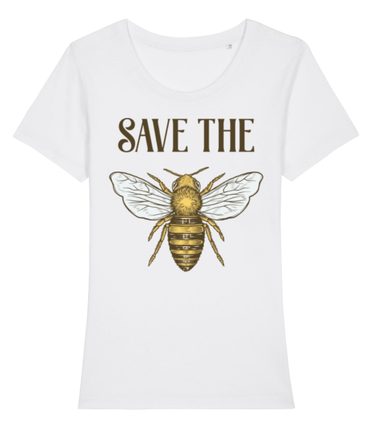 Save The Bees - Frauen Bio T-Shirt Stanley Stella - Weiß - Vorne