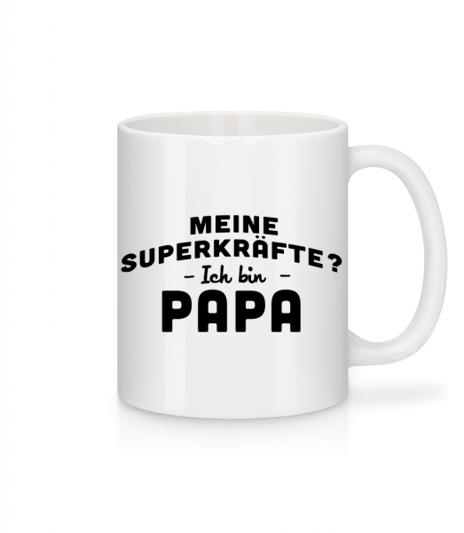 Superkräfte Papa - Tasse - Weiß - Vorn