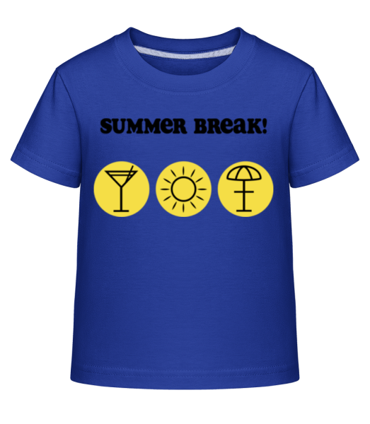 Summer Break! - Kinder Shirtinator T-Shirt - Royalblau - Vorne