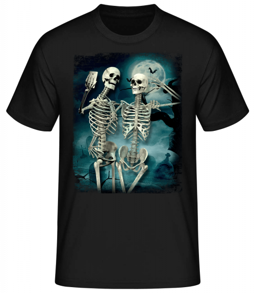 Selfie De Squelette - T-shirt standard Homme - Noir - Devant