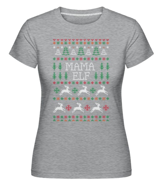 Mama Elf - Shirtinator Frauen T-Shirt - Grau meliert - Vorne