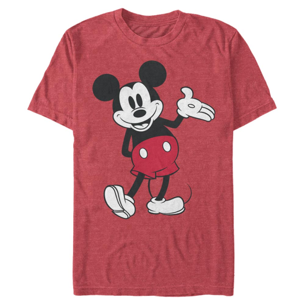Disney Classics - Mickey Mouse - Mickey Mouse World Famous Mouse - Homme T-shirt - Rouge chiné - Devant