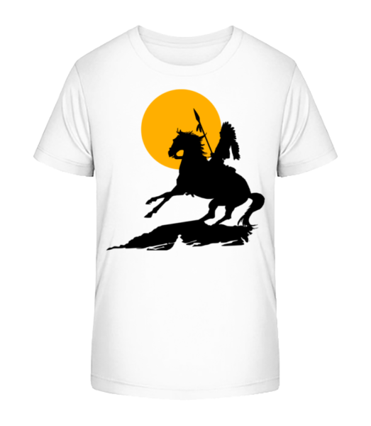 Knight Silhouette Sunset - T-shirt bio Enfant Stanley Stella - Blanc - Devant