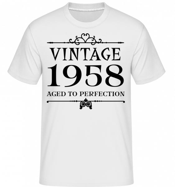 Vintage 1958 Perfection - Shirtinator Männer T-Shirt - Weiß - Vorn