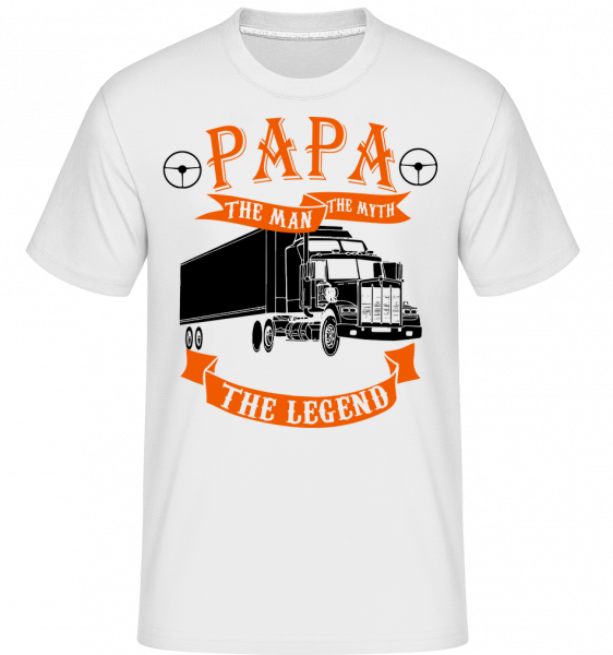 Papa The Legend - Shirtinator Männer T-Shirt - Weiß - Vorn