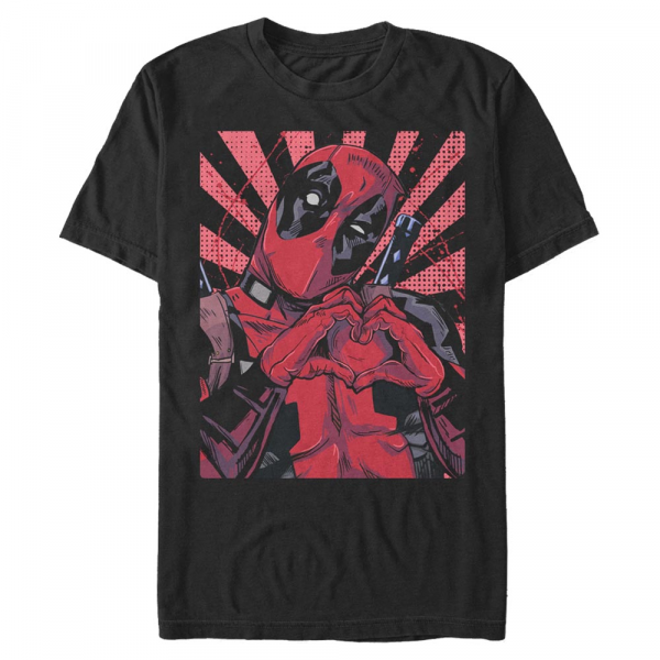 Marvel - Deadpool - Deadpool Close Heart Pool - Männer T-Shirt - Schwarz - Vorne