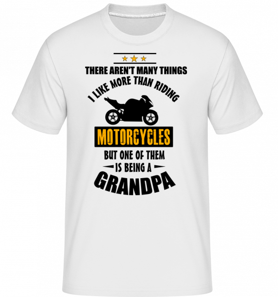 Biking Grandfather - Shirtinator Männer T-Shirt - Weiß - Vorn