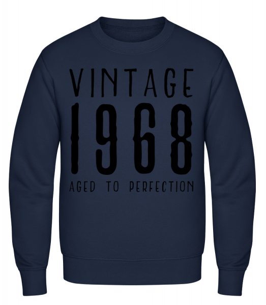 Vintage 1968 Aged To Perfection - Sweat-shirt classique avec manches set-in - Marine - Devant