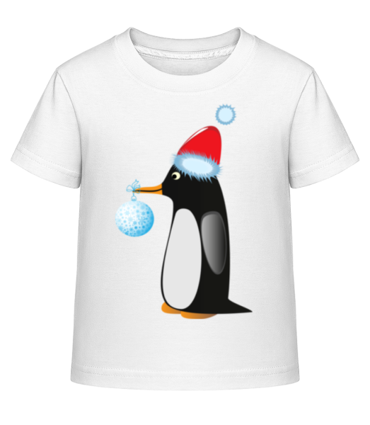 Pingouin À Noël 2 - T-shirt shirtinator Enfant - Blanc - Devant
