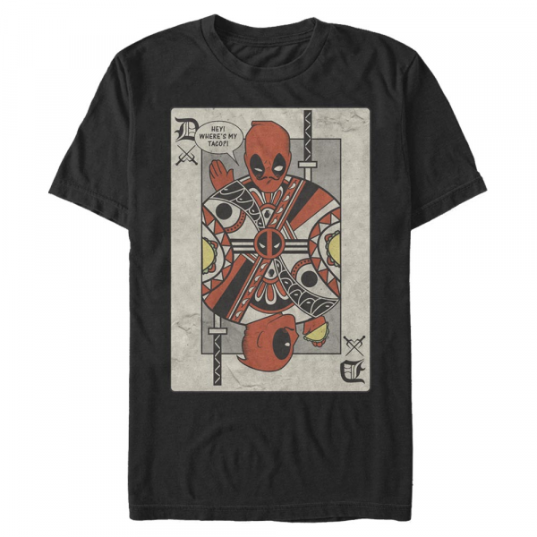 Marvel - Deadpool - Deadpool Playing Card - Männer T-Shirt - Schwarz - Vorne