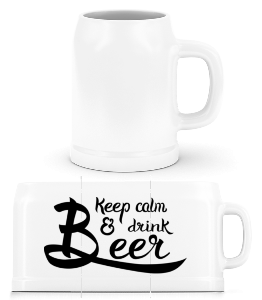 Keep Calm And Drink Beer - Chope de bière - Blanc - Devant