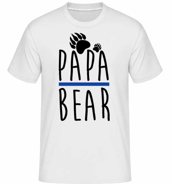Papa Ours -  T-Shirt Shirtinator homme - Blanc - Devant