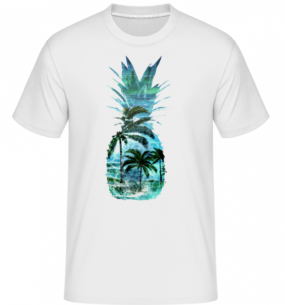 Ananas Palmen - Shirtinator Männer T-Shirt - Weiß - Vorn