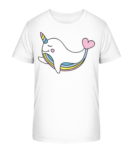 Einhorn Waal - Kinder Bio T-Shirt Stanley Stella - Weiß - Vorne