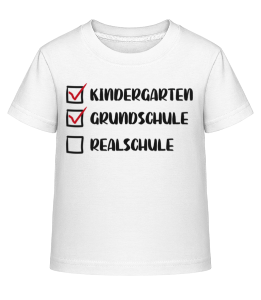 Kindergarten Gundschule Realschule - Kinder Shirtinator T-Shirt - Weiß - Vorne