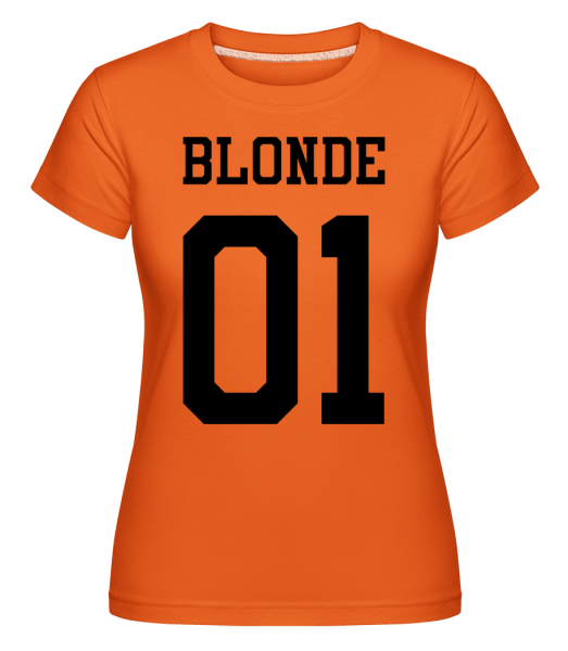 Blonde 01 -  T-shirt Shirtinator femme - Orange - Devant