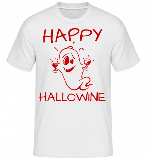 Happy Halloween Ghost - Shirtinator Männer T-Shirt - Weiß - Vorn