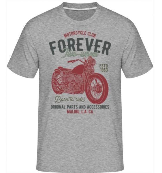 Motorcycle Club Forever -  T-Shirt Shirtinator homme - Gris chiné - Devant