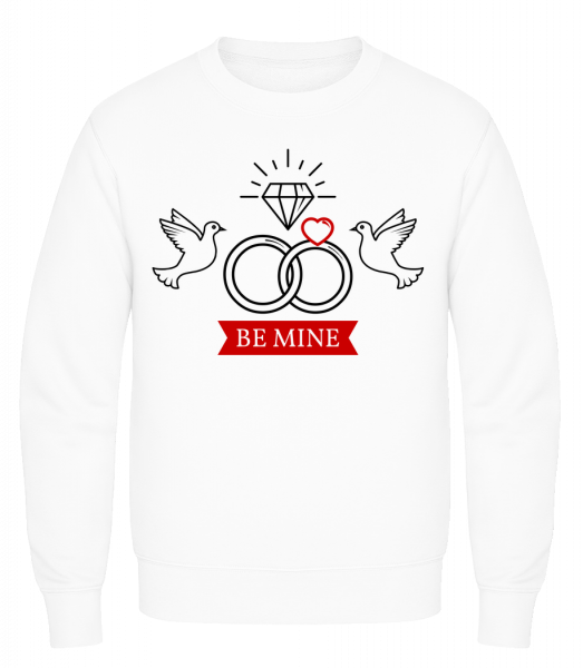 Valentine's Day Be Mine - Sweatshirt Homme AWDis - Blanc - Devant
