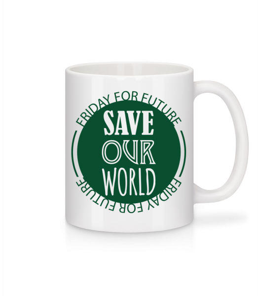 Save Our World - Mug en céramique blanc - Blanc - Devant