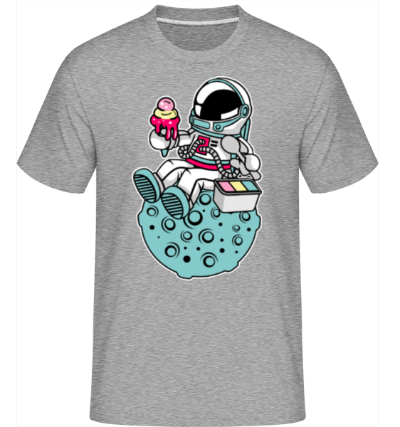 Astronaut Ice Cream - Shirtinator Männer T-Shirt - Grau meliert - Vorne