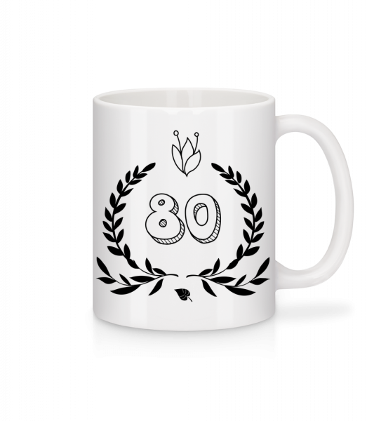 80er Geburtstag - Tasse - Weiß - Vorn
