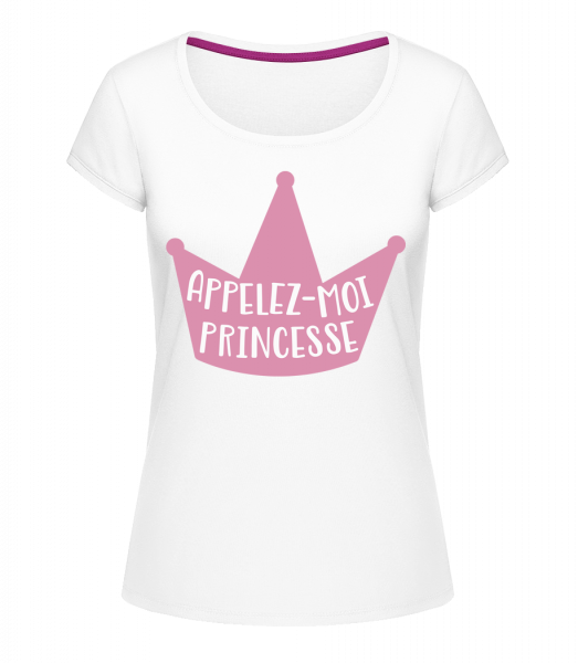 Appelez-Moi Princesse - T-shirt à col rond Megan - Blanc - Devant