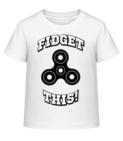 Fidget This - Kinder Shirtinator T-Shirt - Weiß - Vorne