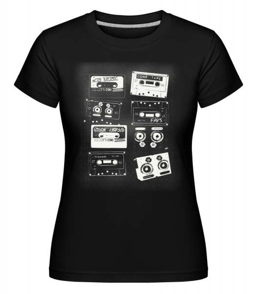Old Cassettes - Shirtinator Frauen T-Shirt - Schwarz - Vorn