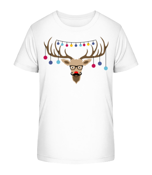 Weihnachten Rentier - Kinder Bio T-Shirt Stanley Stella - Weiß - Vorne