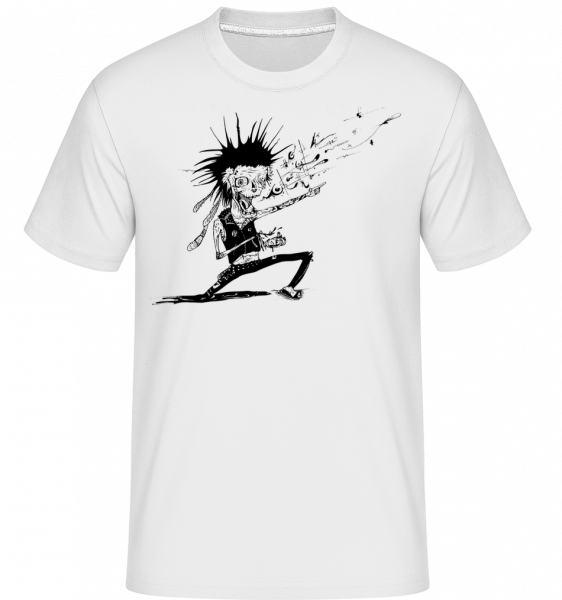 Musizierender Zombie - Shirtinator Männer T-Shirt - Weiß - Vorn
