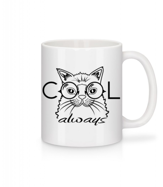 Cool Cat Always - Tasse - Weiß - Vorne