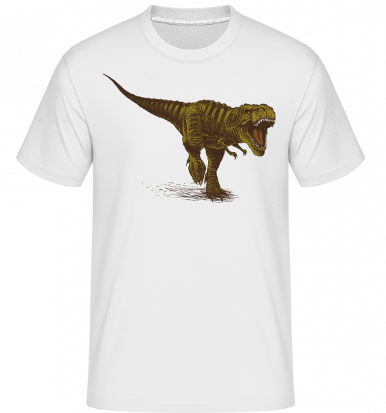 T-Rex - Shirtinator Männer T-Shirt - Weiß - Vorn