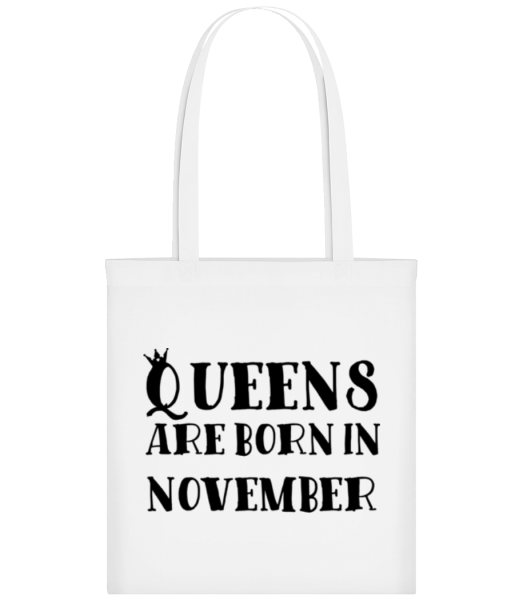 Queens Are Born In November - Tote Bag - Blanc - Devant