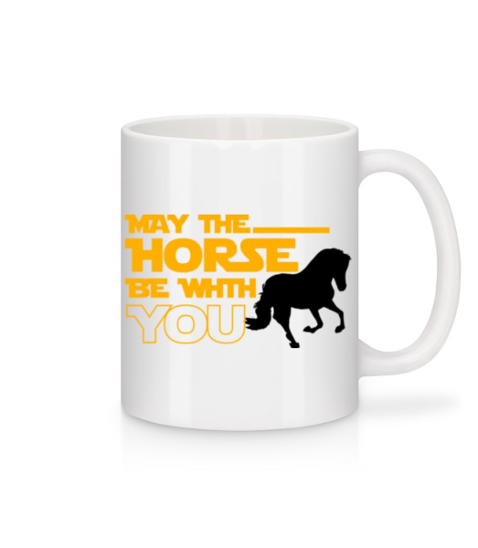 May The Horse Be With You - Mug en céramique blanc - Blanc - Devant