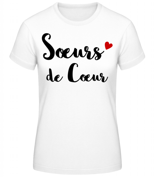 Sœurs De Cœur - T-shirt standard Femme - Blanc - Devant