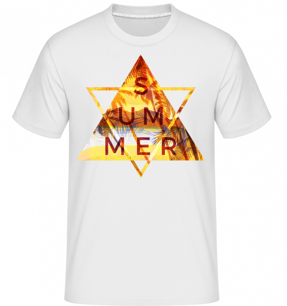 Summer Icon Triangle -  T-Shirt Shirtinator homme - Blanc - Devant